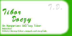 tibor doczy business card